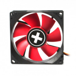 80mm Case Fan - XILENCE XPF80.R Fan, 80x80x25mm, 1500rpm, <15dBa, 19.6CFM, hydro bearing, Big 4Pin and 3Pin Molex, Black/Red